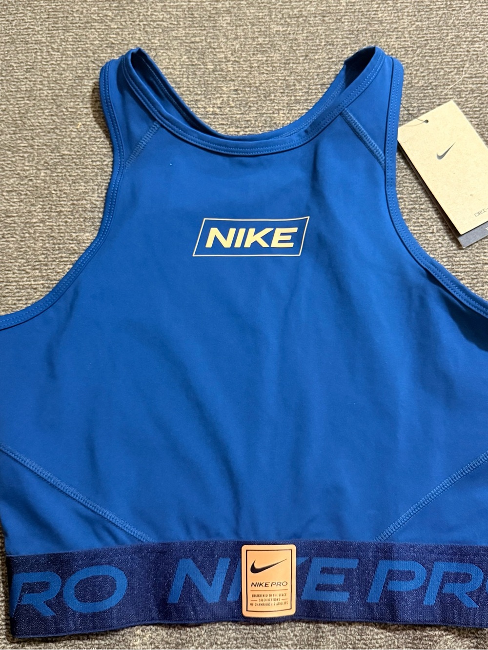 Nike Royal Blue Crop Sports Tank